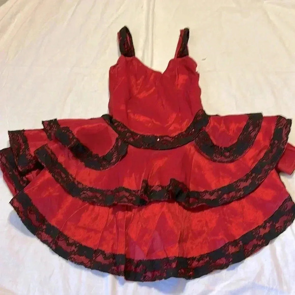 Marecca activewear dance costume red black competition/halloween small - Picture 1 of 6